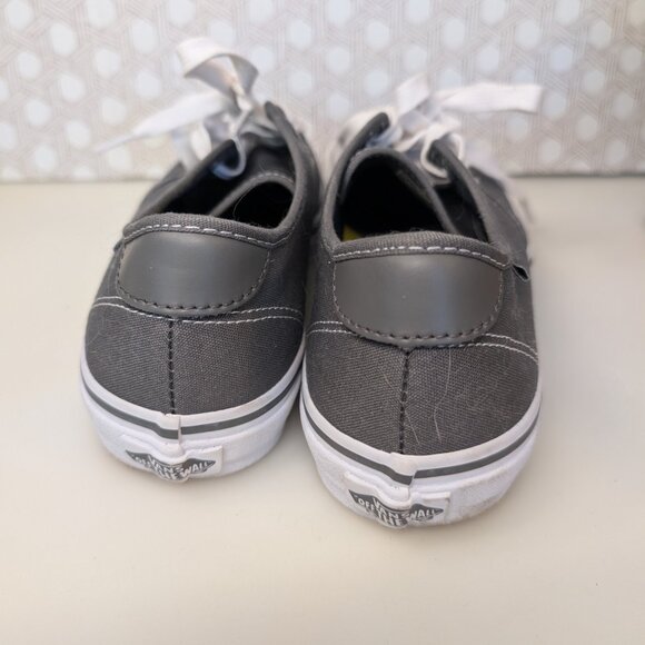 Vans Off The Wall Ortholite Sneakers Women's Size 8.5 Grey 721356 Lace Up Canvas - Picture 5 of 12